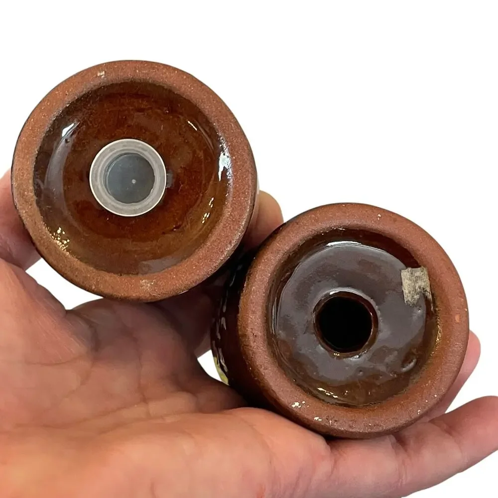 Little Brown Jug Salt & Pepper Shakers Vtg Moonshine Jugs 3